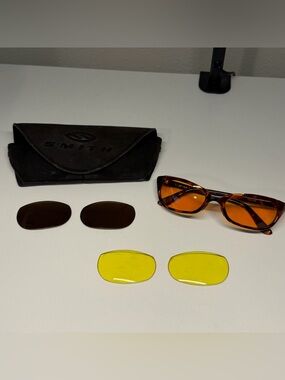 Vintage Y2K Smith Optics Toaster Tortoise Sunglasses 3 Lenses and Case